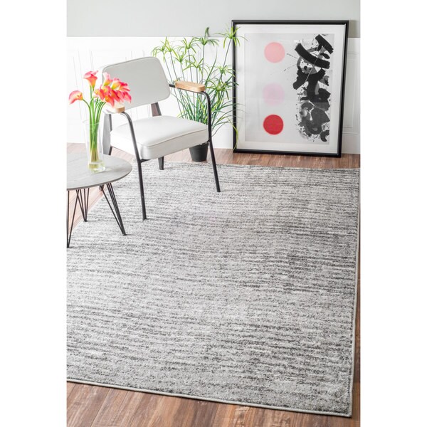 nuLOOM Contemporary Waves Solid Grey Rug (5' x 8') 17605180