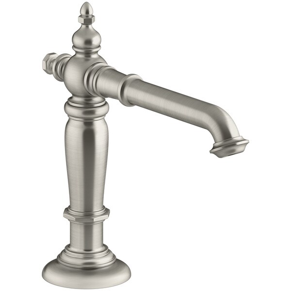 Kohler Artifacts 6.625 inch Bathroom Sink Spout with Column Design, Vibrant Brushed Nickel