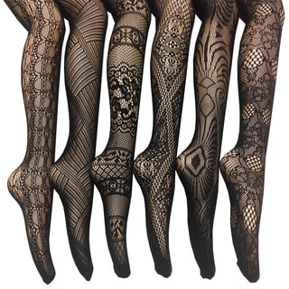 Women's Fishnet Lace Stocking Tights (Pack of 6)