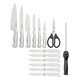 Sabatier 15-piece Forged & Triple Rivited Acacia Block Cutlery Set