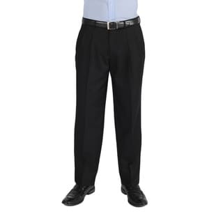 Dockers Essentials Men's Cross Hatch Pleated Straight Fit Black Pant
