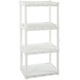 Plano Molding 4 Shelf Shelving Unit 22-inchx14.25-inch White