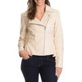 Steven Women's Asymmetrical Zipper Leather Jacket