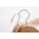 J.S. Hanger Natural and Pearl Nickel Polished Hook Deluxe Beech Wooden Wide Shoulder Men's Coat Hangers (Pack of 3)