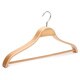 J.S. Hanger Solid Wooden Suit Hangers with Chrome Hooks (Pack of 5)
