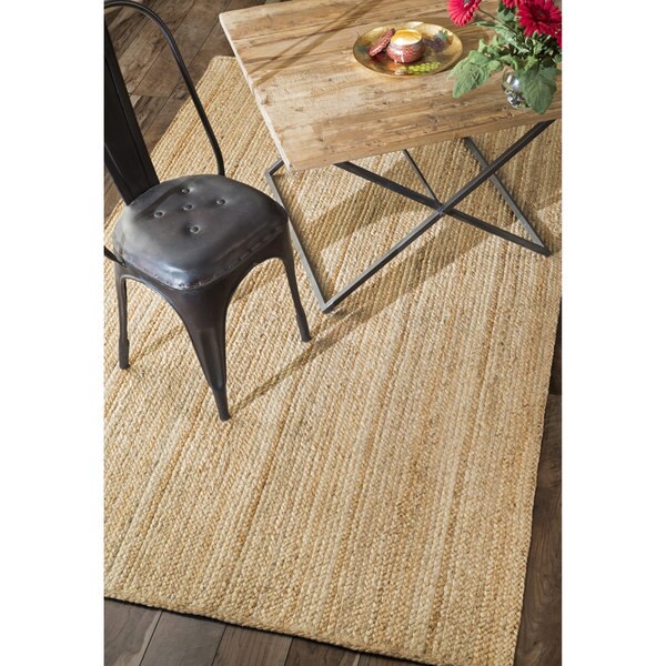 nuLOOM Alexa Eco Natural Fiber Braided Reversible Jute Rug (8' x 10') (As Is Item)