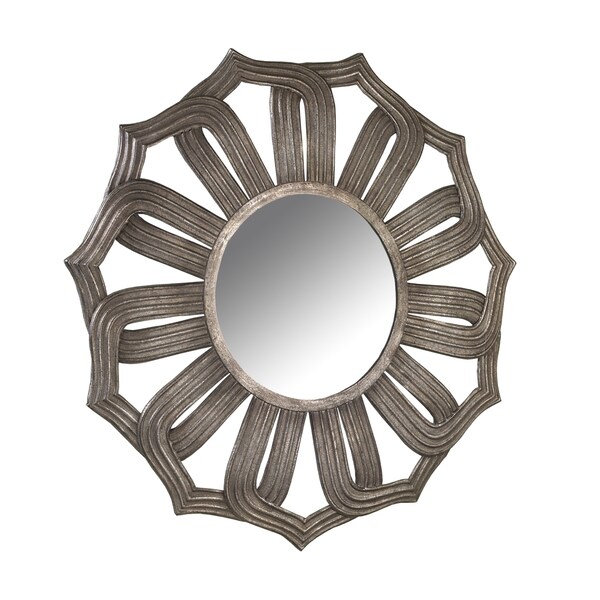 Bombay Company Antiqued Silver Lotus Mirror 17621067