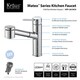 Kraus Mateo Pull Out Kitchen Faucet with Bar/Prep Faucet