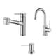 Kraus Mateo Pull Out Kitchen Faucet with Bar/Prep Faucet