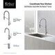 Kraus Mateo Commercial Style Kitchen Faucet w Bar/Prep Faucet