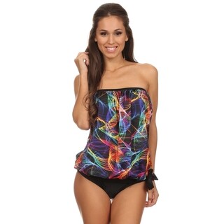 Dippin' Daisy's Neonlights Strapless Bandeau Blouson Tie Tankini