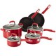 Guy Fieri Nonstick Aluminum 10pc Cookware Set Red