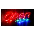 Constructor 2 Color 10-inch x 19-inch Animated Motion LED Neon Light Open Sign with 3-way Animation Switchand Chain