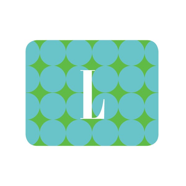 Blue Polka Dots Personalized Mouse Pad