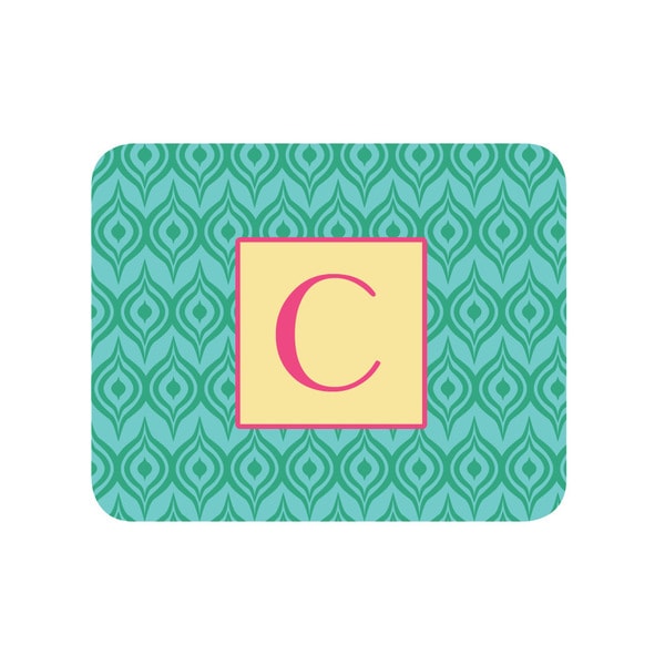 Green Ikat Personalized Mouse Pad