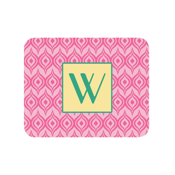 Pink Ikat Personalized Mouse Pad
