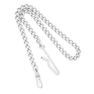 Charles Hubert Chrome Finish Brass 14.5In Pocket Watch Chain