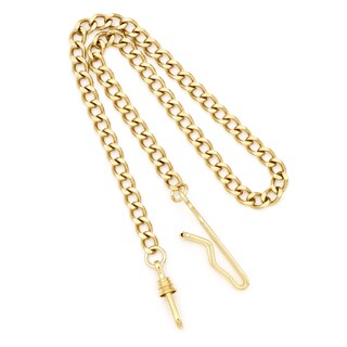 Charles Hubert Gold Finish Brass 14.5In Pocket Watch Chain