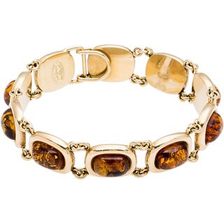 14k Yellow Gold Amber Estate Bracelet