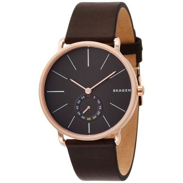 Skagen Men's SKW6213 'Hagen' Multi-Function Brown Leather Watch