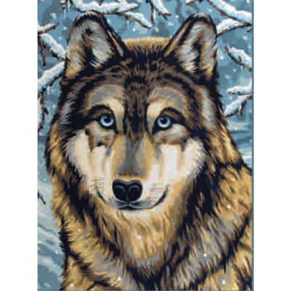 Junior Paint By Number Kit 9inX12inWolf 2