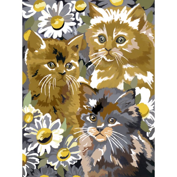 Junior Small Paint By Number Kit 8.75inX11.75inKittens & Daisies
