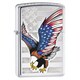 Zippo Eagle Flag High Polish Chrome Lighter