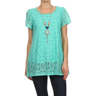Women's Lined Laced Short Sleeve Tunic