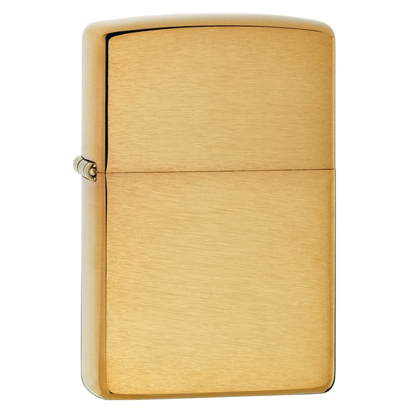 Zippo Brushed Finish Brass Armor Heavy Wall Lighter