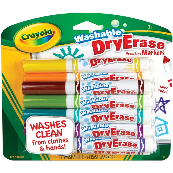 Crayola Washable DryErase Markers12/Pkg