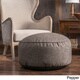 Christopher Knight Home Hendrix Round Fabric Pouf Ottoman