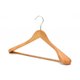 J.S. Hanger Natural Finish Gugertree Wooden Extra-Wide Shoulder Suit Hangers 5-Pack