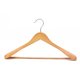 J.S. Hanger Natural Finish Gugertree Wooden Extra-Wide Shoulder Suit Hangers 5-Pack