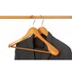 J.S. Hanger Natural Finish Gugertree Wooden Extra-Wide Shoulder Suit Hangers 5-Pack