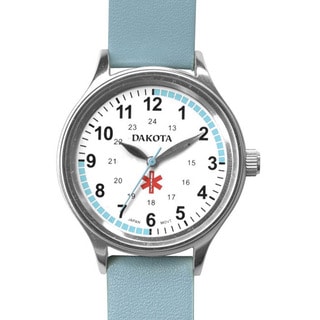 Dakota Women's Nurse MIdsize Fun Color Light Blue Leather Watch