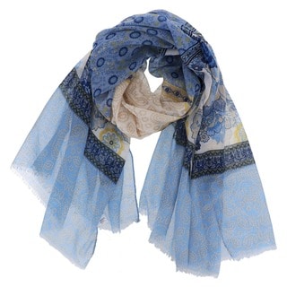 Woven Floral Print Scarf