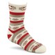Red Heel Monkey Stripe Crew Socks 1 PairSize Medium Brown