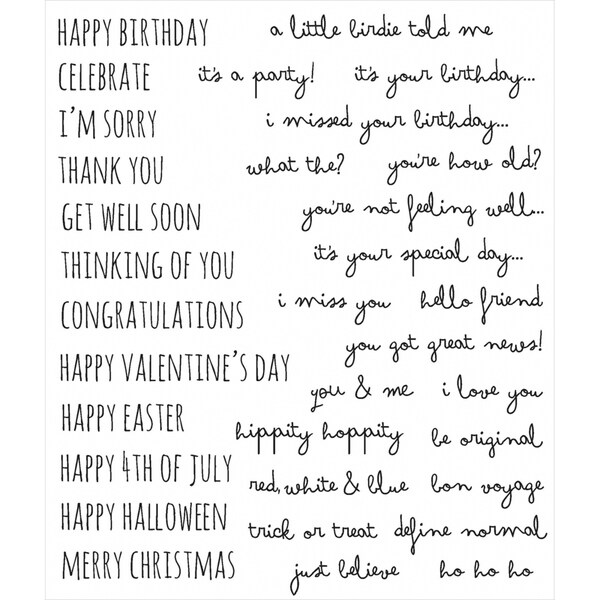 Tim Holtz Cling Rubber Stamp Set 7inX8.5inCrazy Talk