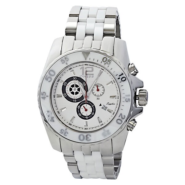Oniss Men's ON4220 Mens Sporty Stainless Steel and Ceramic Design Timepiece
