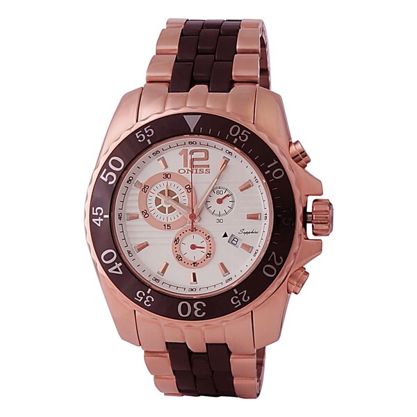 Oniss Men's ON4220 Mens Sporty Stainless Steel and Ceramic Design Timepiece