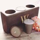 Personalized Rustic Wood Sugar Mold Candle Holder