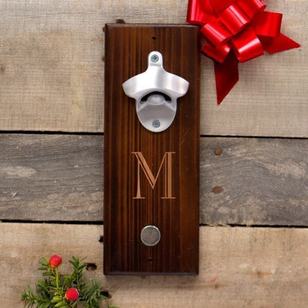 Personalized Rustic Wall Mount Bottle Opener