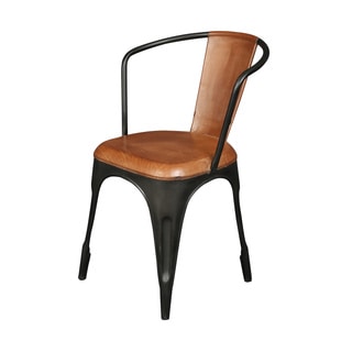Porter Closerie Industrial Leather Seat Cafe Chair (India)