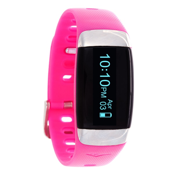 Everlast TR7 Pink Wireless Activity Tracker & Heart Rate Monitor W/OLED Display Watch