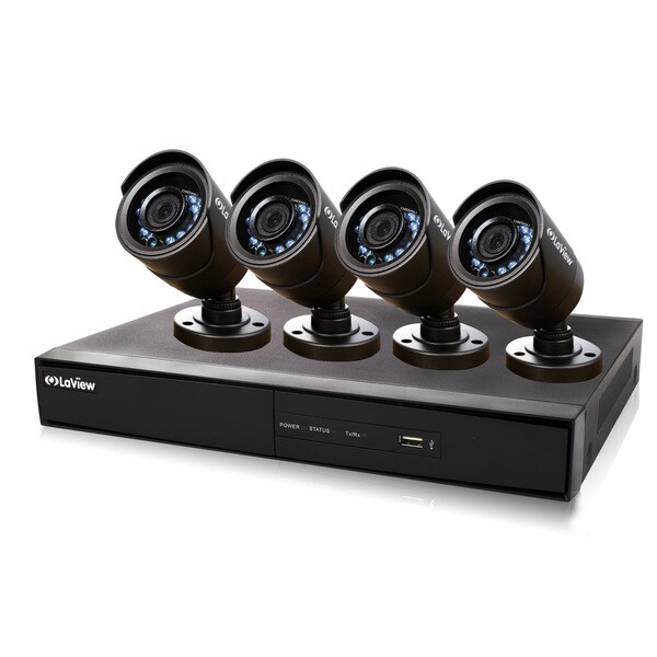 LaView Complete 8-channel 960H Security System with Remote Viewing 500GB HDD and 4 600TVL Bullet Cameras