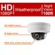 LaView High Definition Wide Angle IP Dome Camera 2.0 MP 1080p 100 ft. of Night Vision with Two 100 ft. Cat5e Cables (Pack of 2)