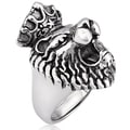 Crucible Stainless Steel King Lion Cast Ring