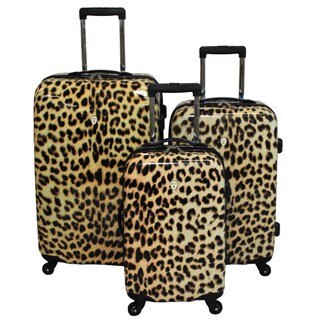 cheetah luggage set