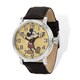 Disney Women's Black Leather Moving Arms Mickey Mouse Watch