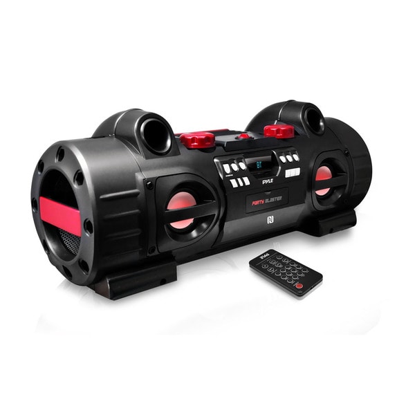 Pyle PBMSPG80 Party Blaster Boom Box with NFC Bluetooth/ USB/ SD/ MP3